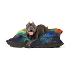Colorful Abstract Pour Art Pet Bed | Swirl Galaxy Print - 250 USA Celebration