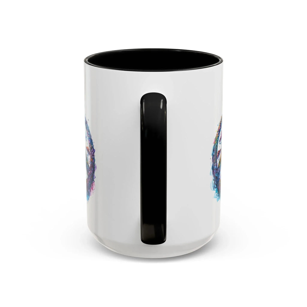 Psychedelic Mushroom Peace Sign Mug | Neon Tie-Dye Peace Script - 250 USA Celebration