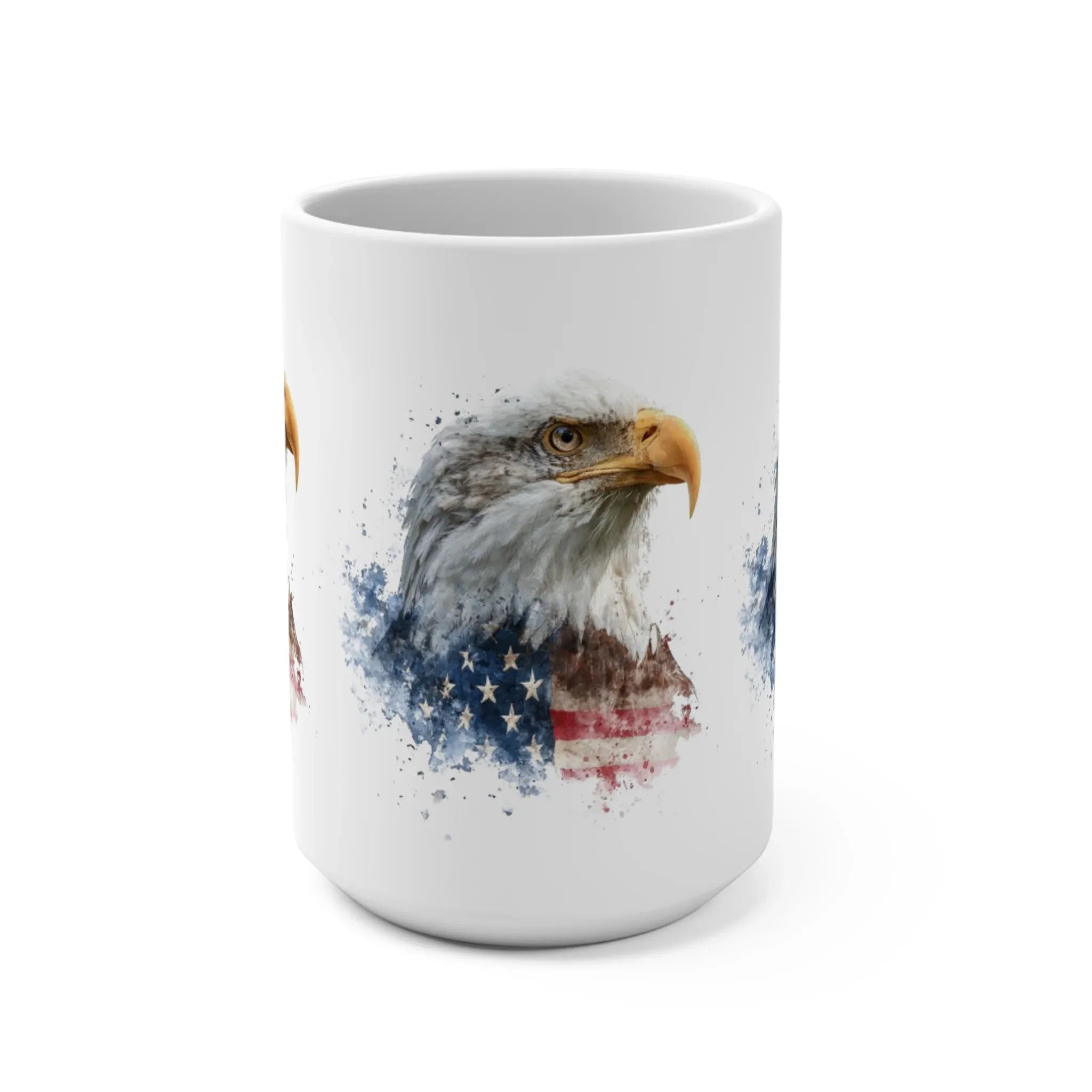 American Flag Bald Eagle mug | Patriotic USA eagle 15oz coffee mug - 250 USA Celebration