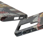 American Flag Bald Eagle phone case | Patriotic iPhone cover, cracked vintage flag design - 250 USA Celebration