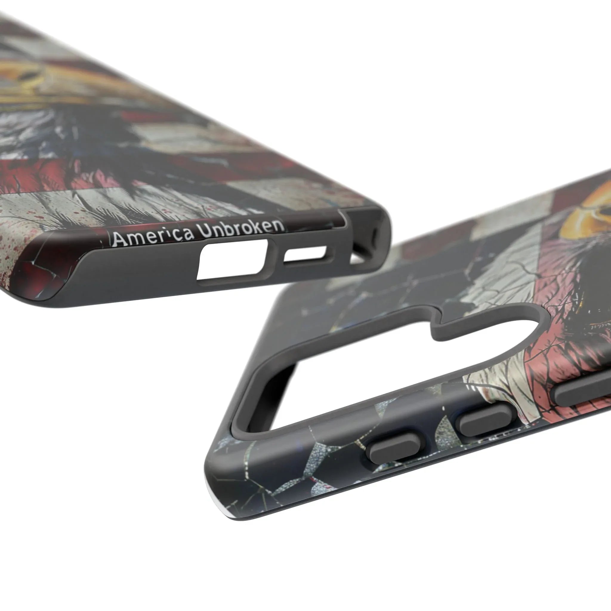 American Flag Bald Eagle phone case | Patriotic iPhone cover, cracked vintage flag design - 250 USA Celebration