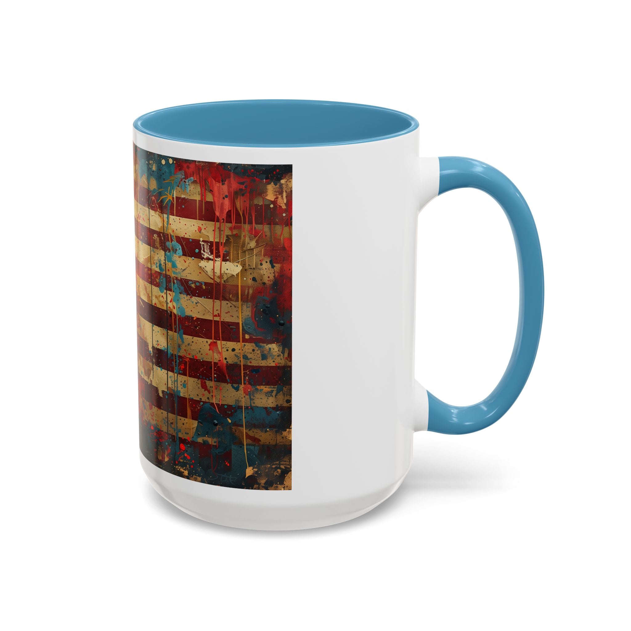 Liberty Statue American Flag Coffee Mug — Patriotic Vintage Accent Mug (11/15oz)
