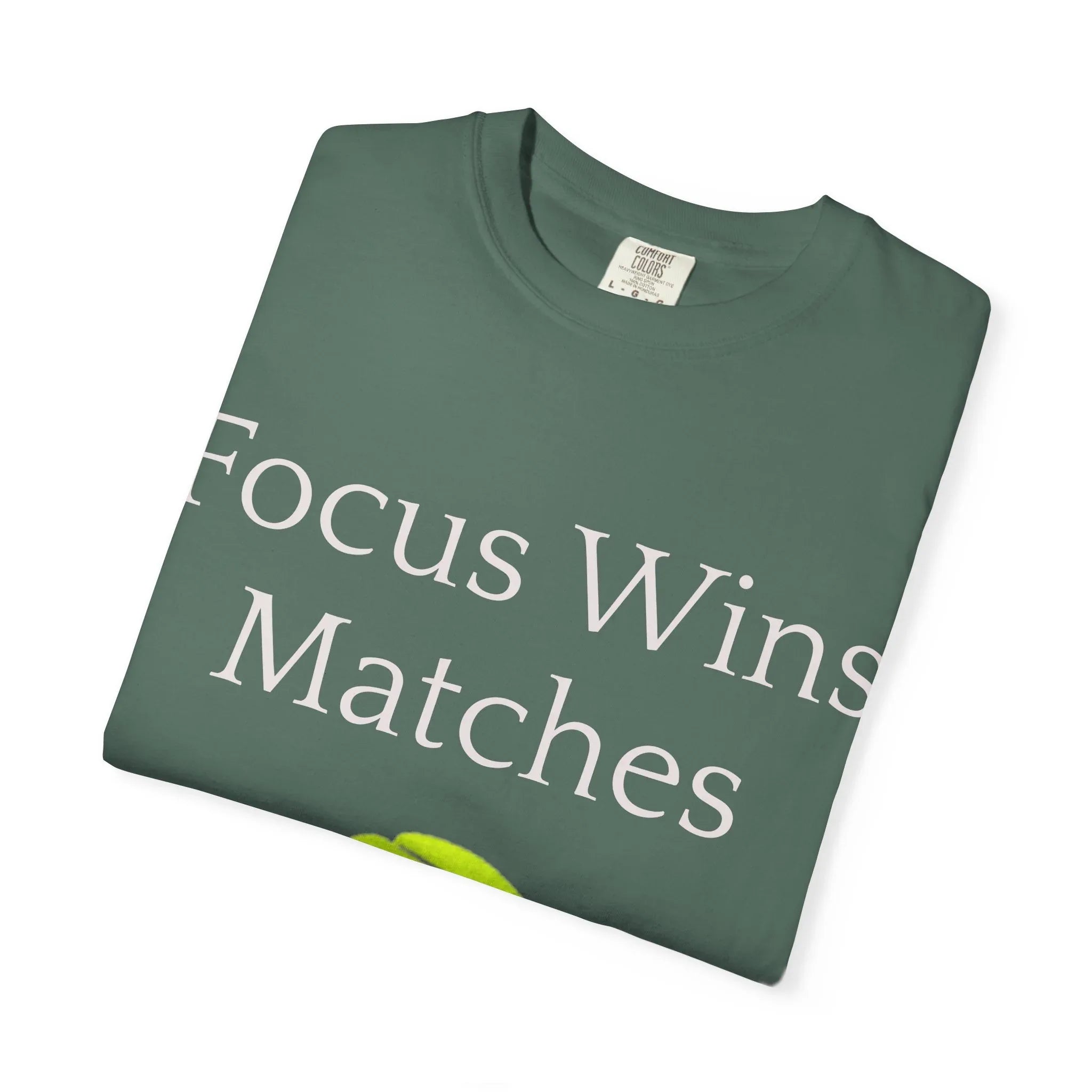 Focus Wins Matches Tennis Ball T-shirt | Tennis Graphic Tee - 250 USA Celebration