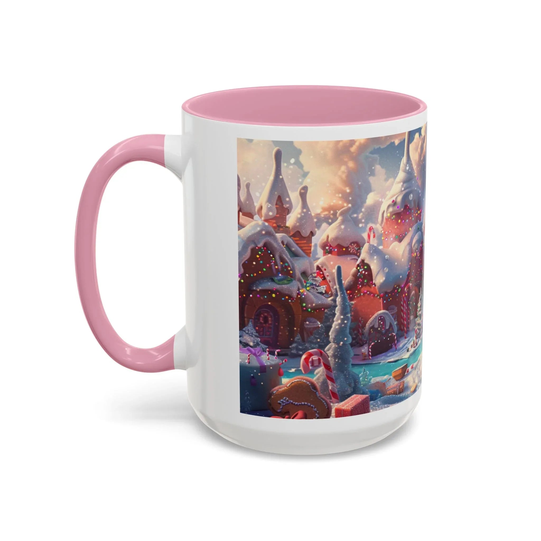 Festive Santa in Candy Wonderland mug | Holiday Christmas ceramic mug - 250 USA Celebration