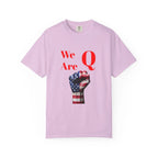 We Are Q fist American flag T-Shirt | QAnon political design - 250 USA Celebration