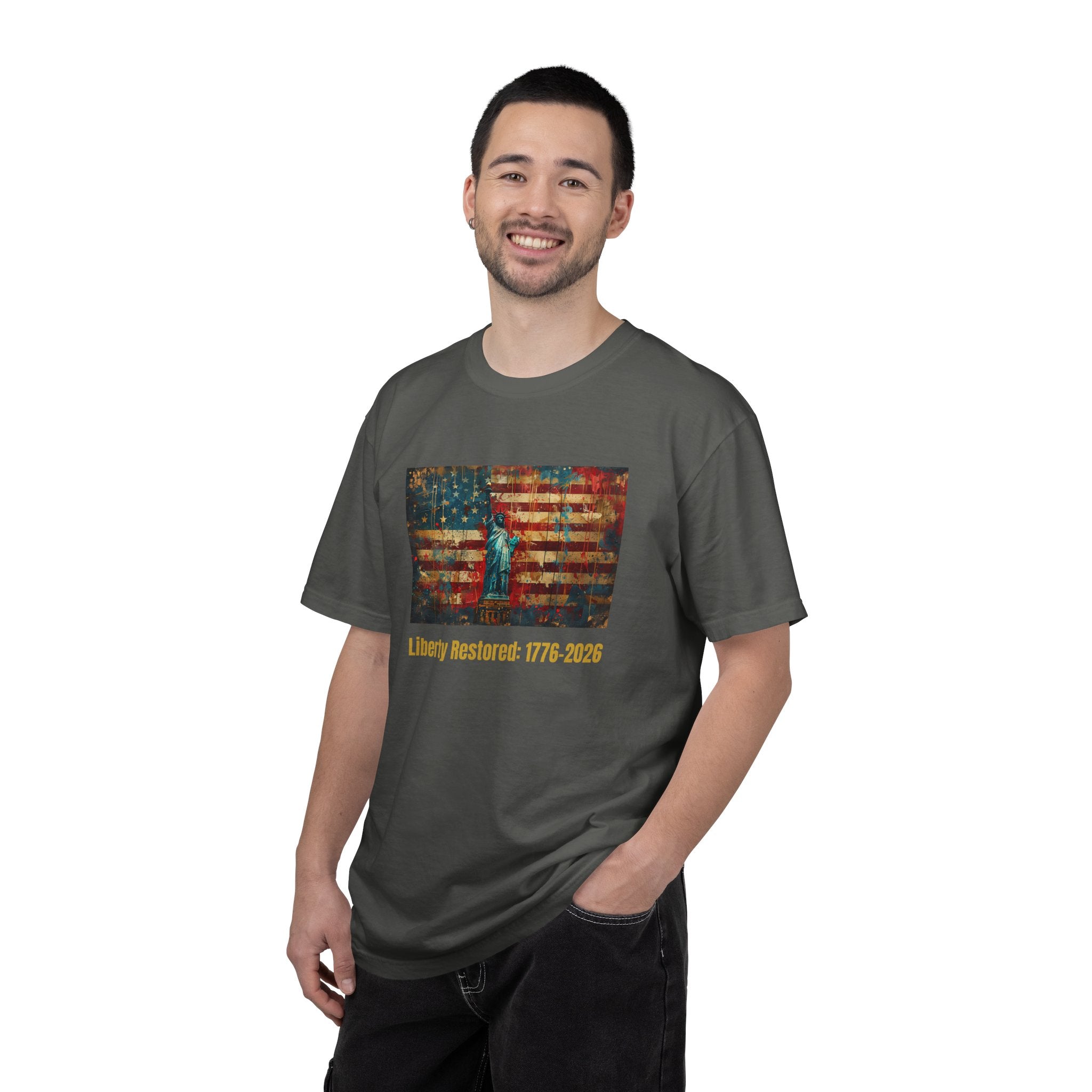 Patriotic Liberty T-Shirt Liberty Restored 1776-2026