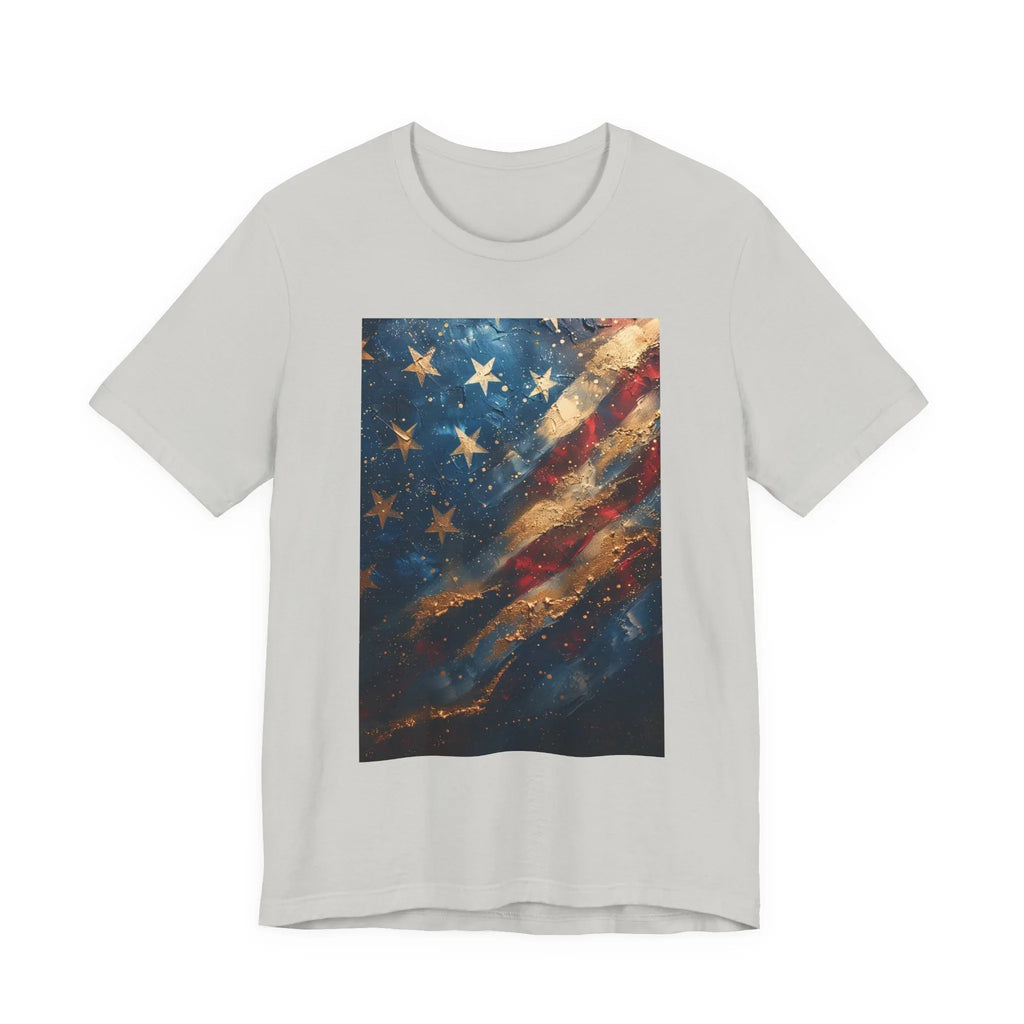 Patriotic Short Sleeve Tee, Unisex Casual Wear, Fourth of July Shirt, Independence Day Gift, Amercan Flag T-Shirt - 250 USA Celebration