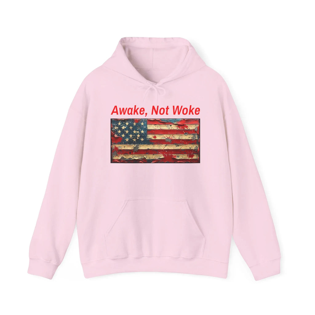 Awake Not Woke Hoodie | Political Statement Sweatshirt - 250 USA Celebration