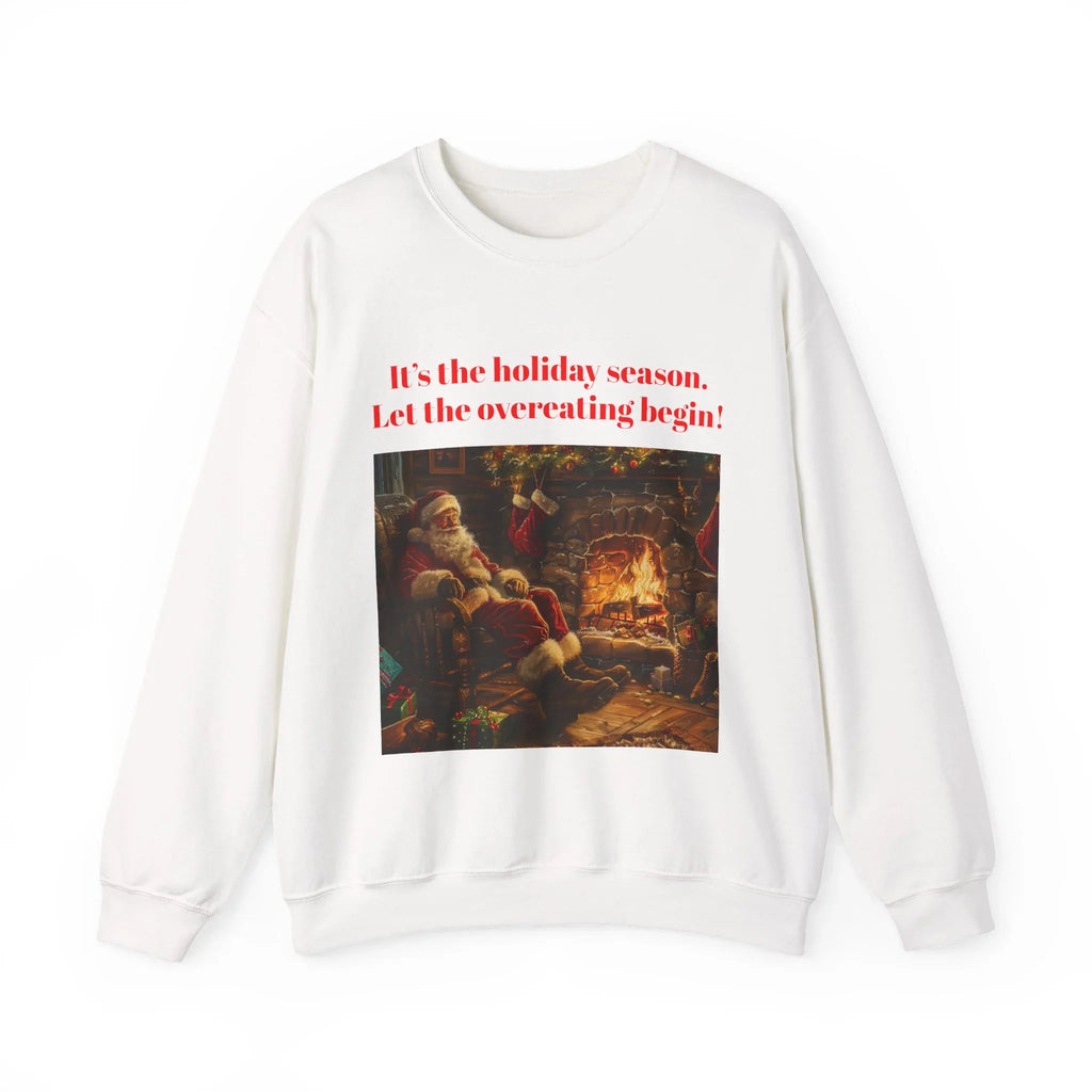 Christmas Santa Claus Crewneck Sweatshirt, Holiday Fireplace Design, Festive Xmas Sweatshirt, Colorful Winter Jumper, Unique Christmas Gift - 250 USA Celebration