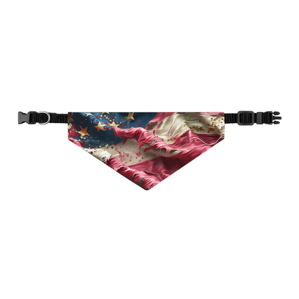 Patriotic American Flag Pet Bandana Collar – USA Stars & Stripes Dog Bandana