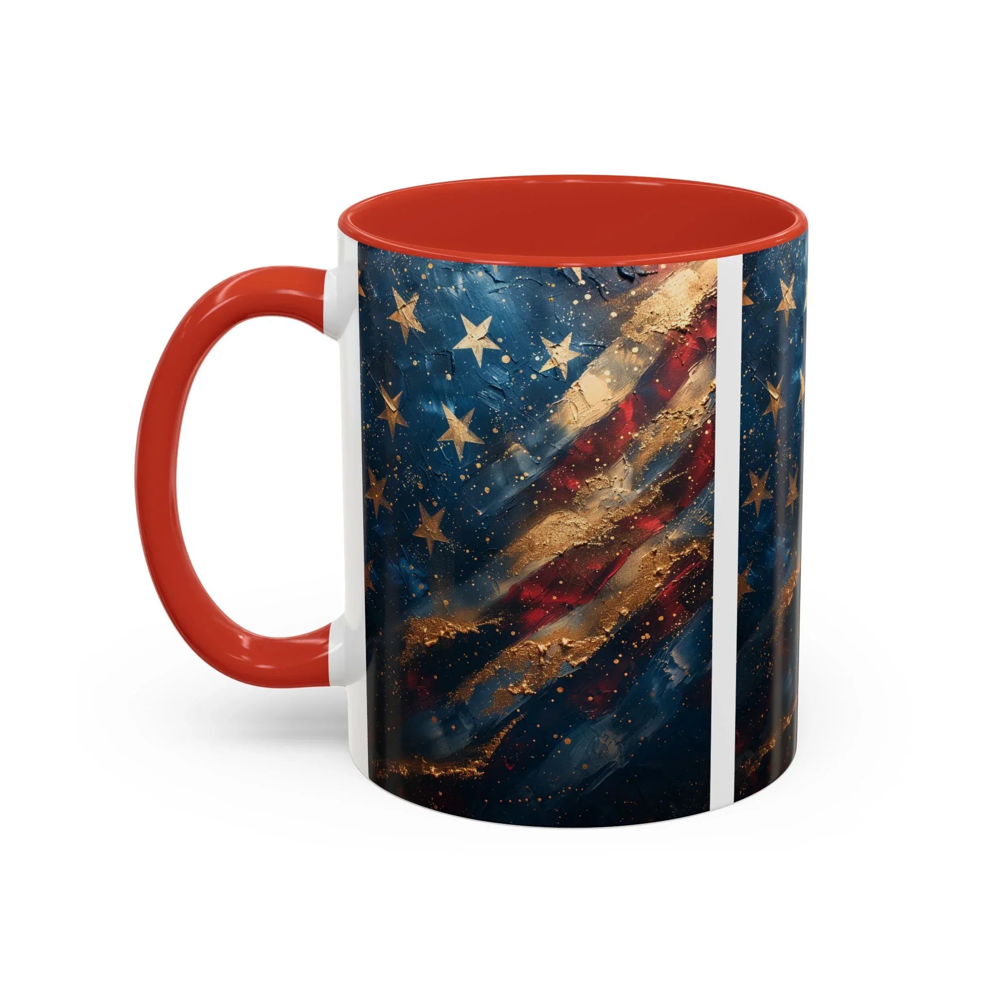 Vintage American Flag Mug | Accent Coffee Mug 11oz 15oz - 250 USA Celebration