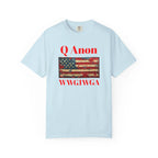 Q Anon WWG1WGA T-Shirt | American Flag Graphic Tee - 250 USA Celebration
