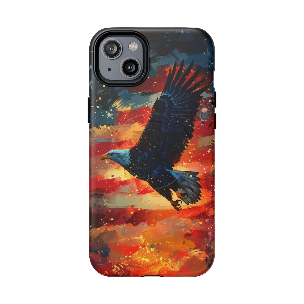 Eagle Flag Magnetic Phone Case, Patriotic iPhone Cover, Tough Cell Phone Cases, Gift for Veterans, Independence Day Accessories - 250 USA Celebration
