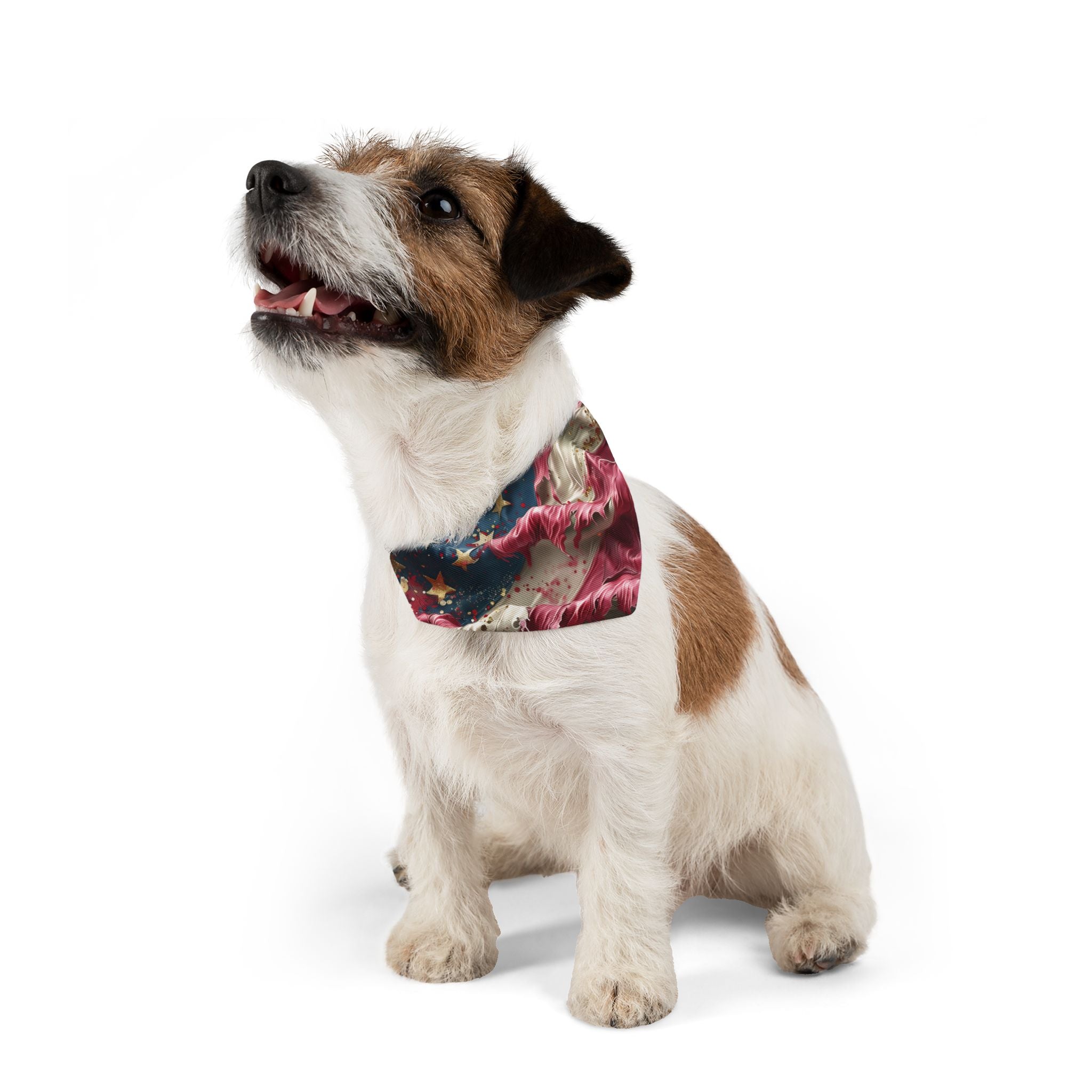 Patriotic American Flag Pet Bandana Collar – USA Stars & Stripes Dog Bandana