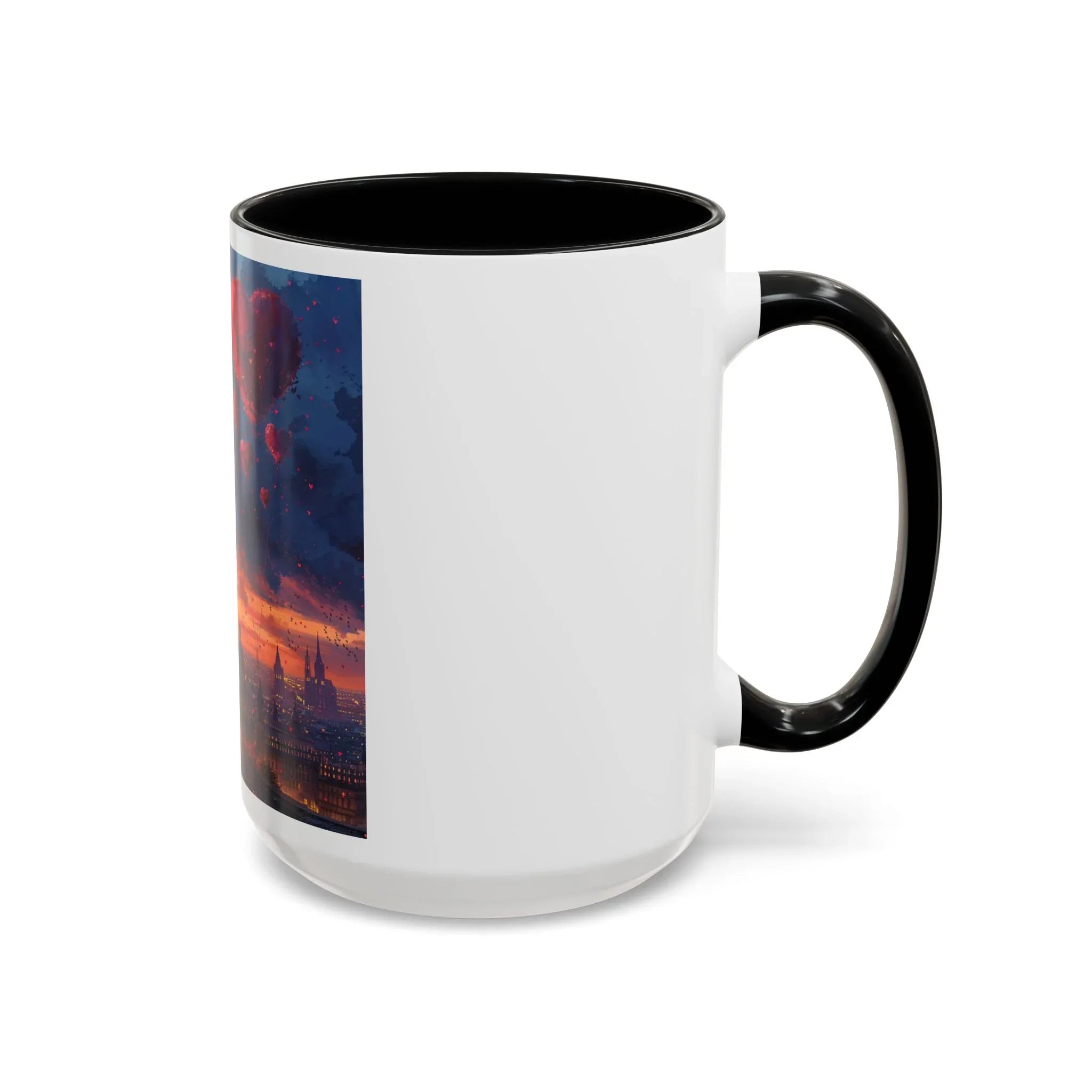 Romantic Sunset Coffee Mug, Love Gift Couples, Heart Design, Cozy Gift for Friends, Coffee Lover Gift, Valentine's Day Women's Merchandise - 250 USA Celebration