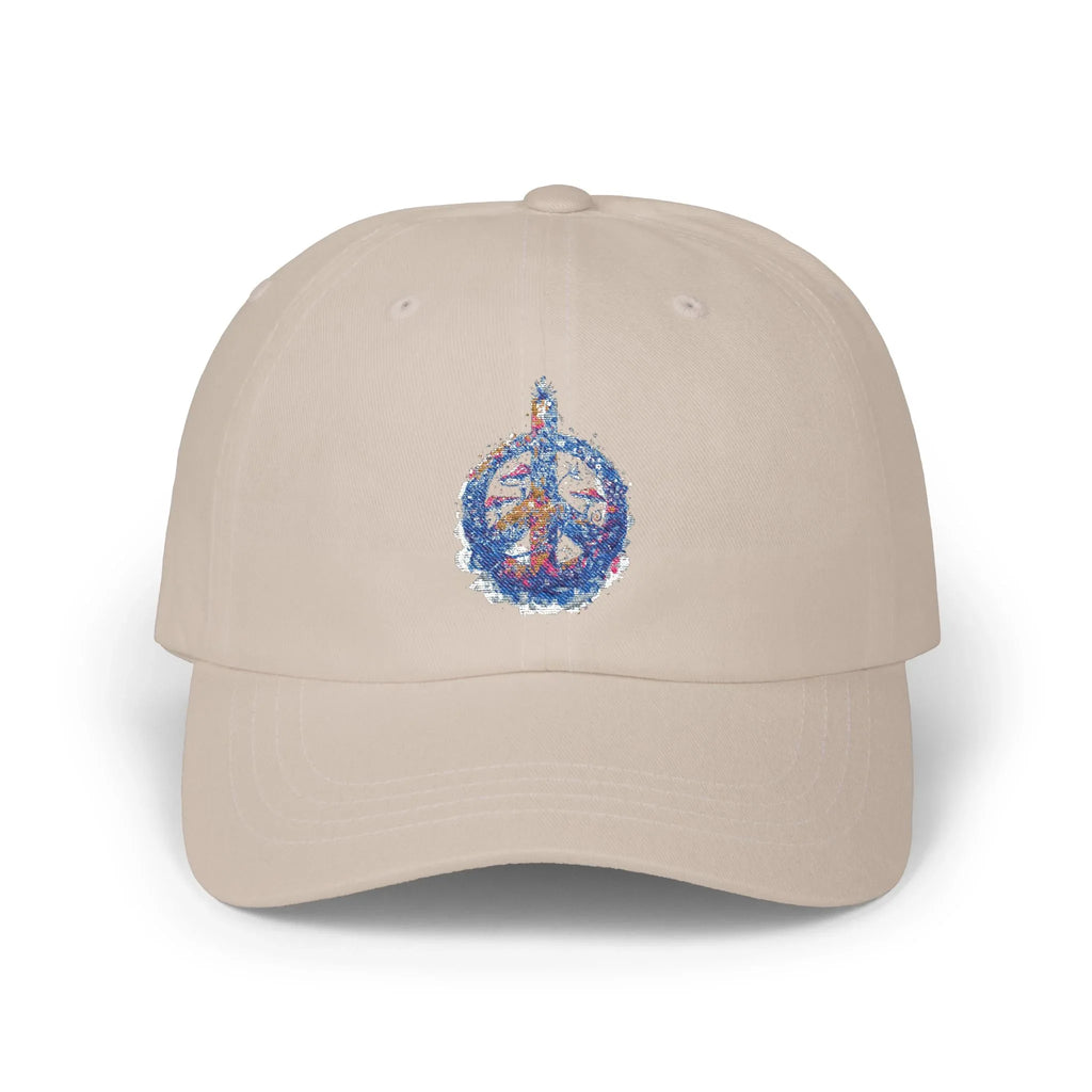 Peace Sign Floral Dad Cap | Watercolor Flower Peace Hat - 250 USA Celebration