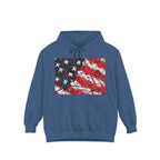 Distressed American Flag Hoodie | Patriotic Stars Stripes Sweatshirt - 250 USA Celebration