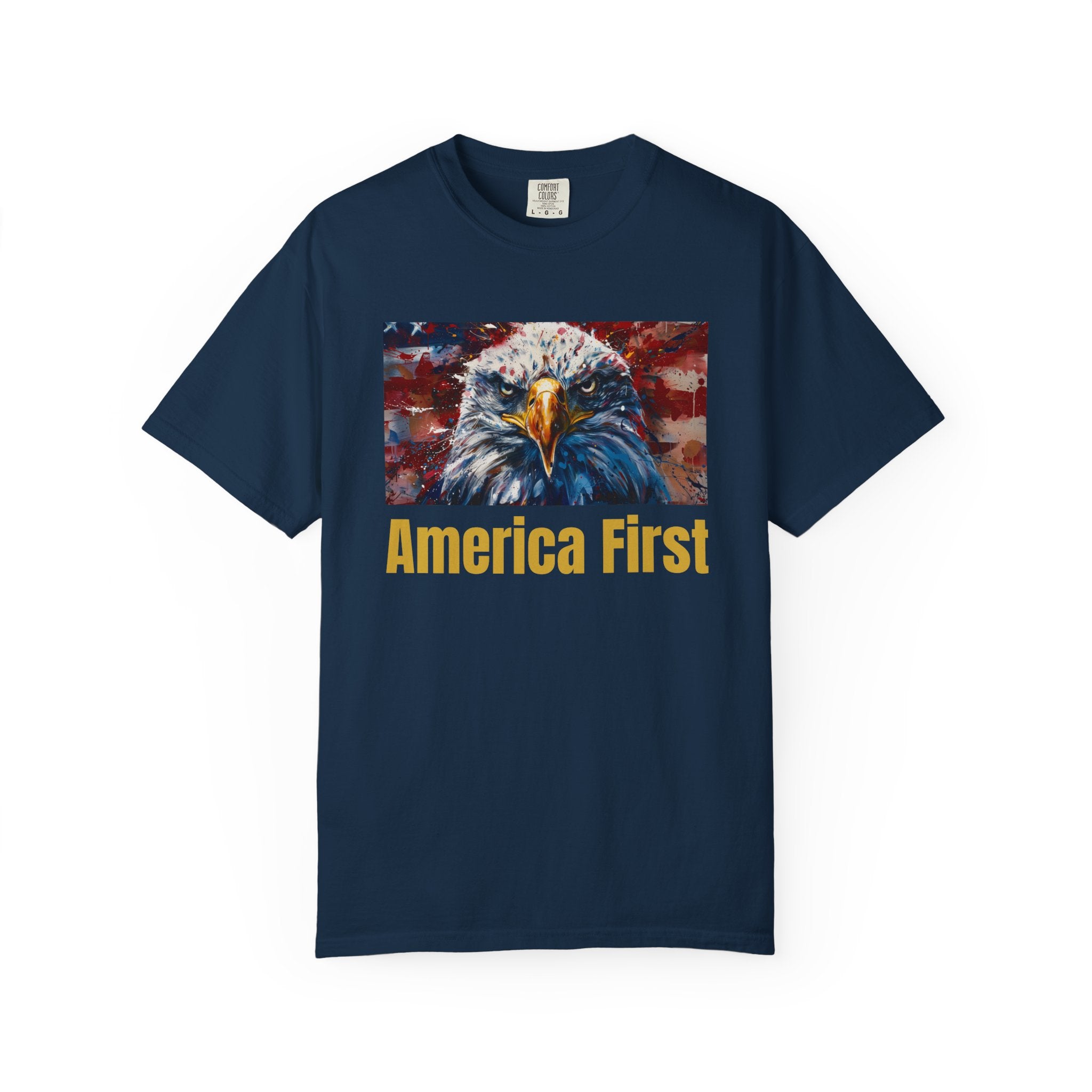 T-Shirt — 'America First' Bald Eagle Patriotic Tee