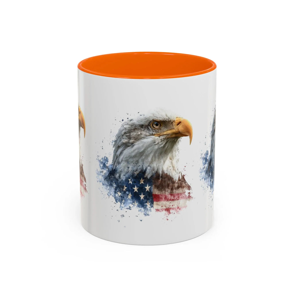 American Flag Bald Eagle Mug | Accent Coffee Mug - 250 USA Celebration