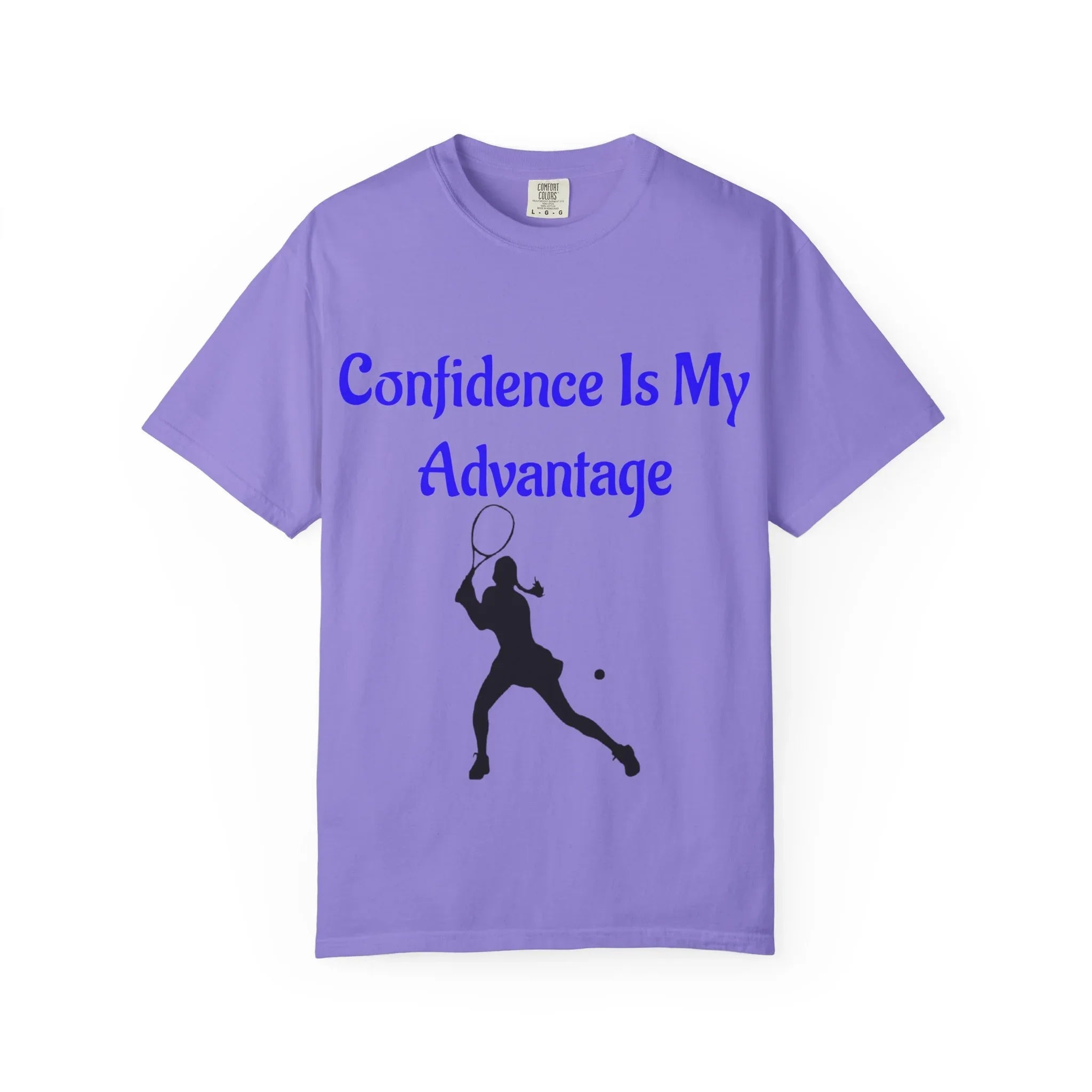Confidence Is My Advantage Tennis Player T-Shirt | Tennis Quote Tee - 250 USA Celebration