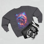 Neon Mystic Dolphin Ring sweatshirt | Glowing Butterflies, Fantasy Ocean Art - 250 USA Celebration