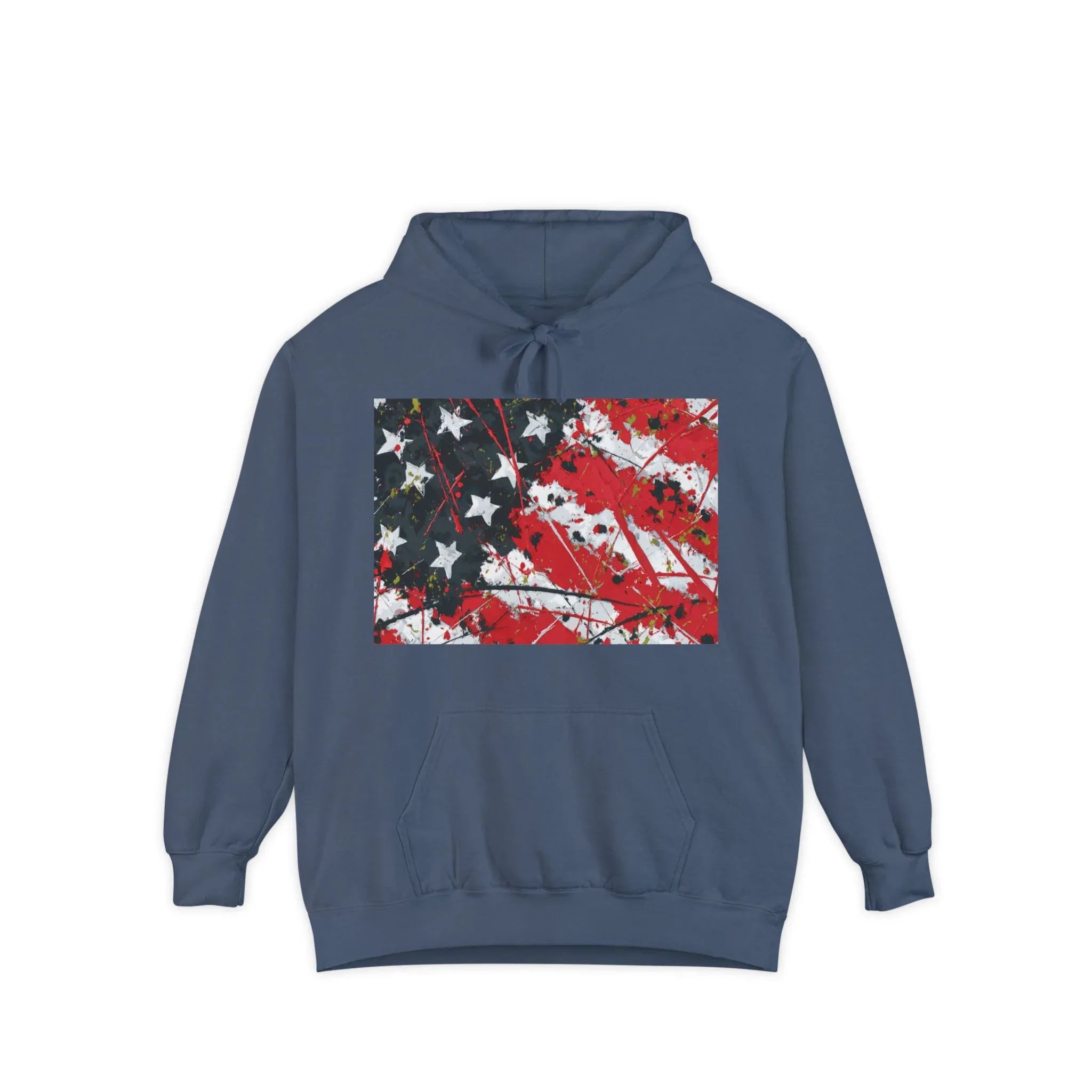 Distressed American Flag Hoodie | Patriotic Stars Stripes Sweatshirt - 250 USA Celebration