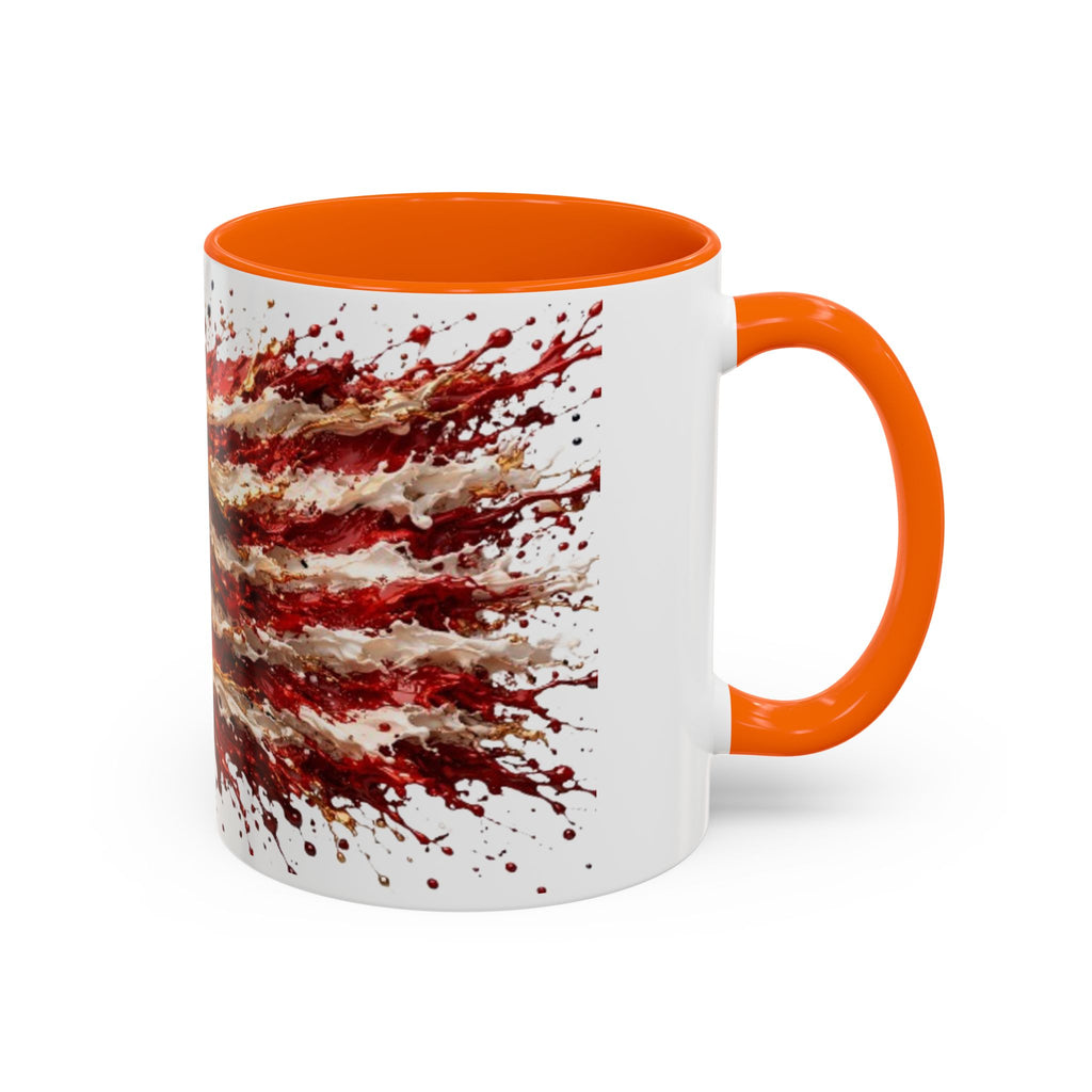 Patriotic 250th Anniversary Coffee Mug – American Flag Splash Accent (11/15oz)