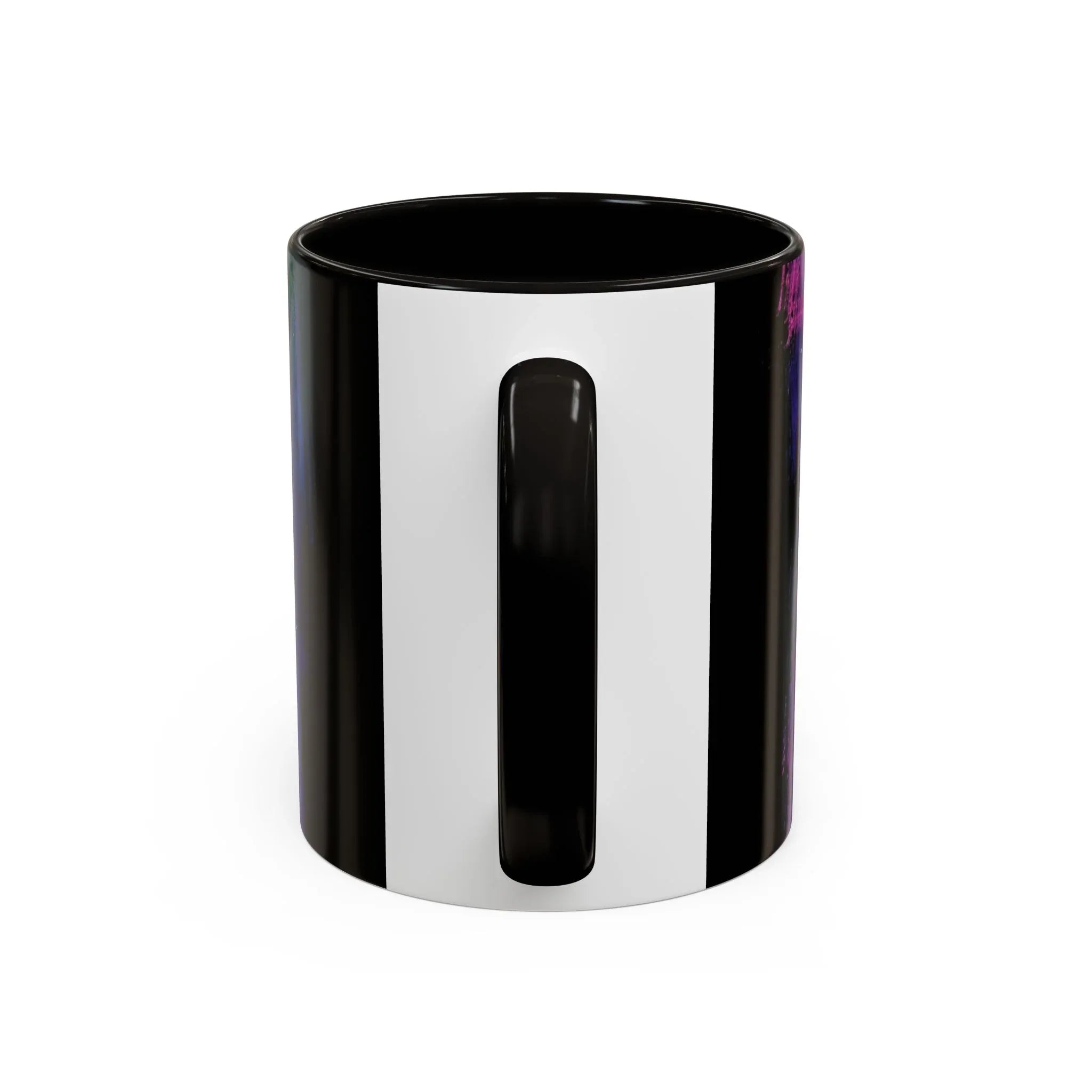 Colorful Mugs (11oz, 15oz), aurora borealis coffee cup design, northern lights starry silhouettes coffee cup - 250 USA Celebration