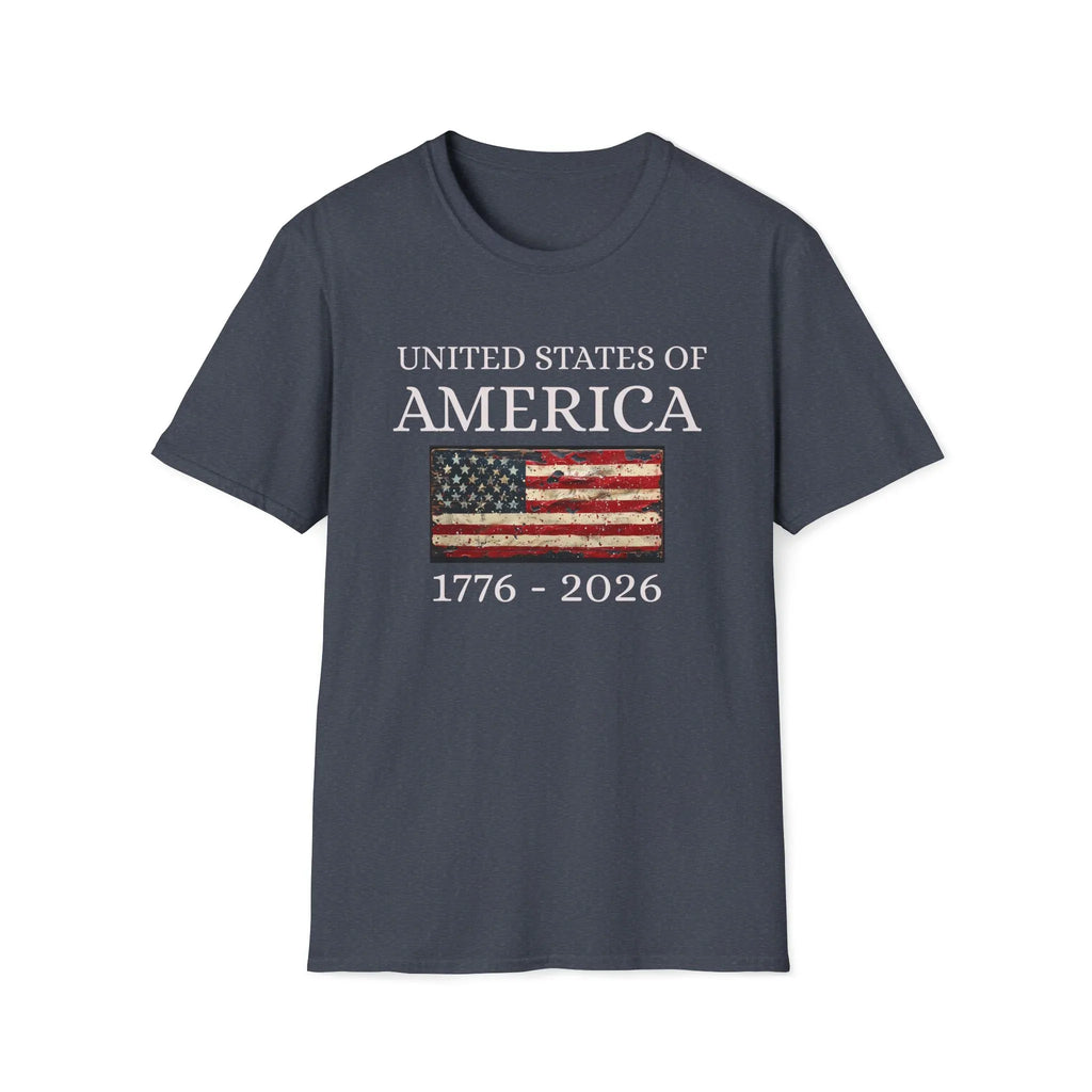 United States of America Patriotic America First T-Shirt | USA Flag - 250 USA Celebration