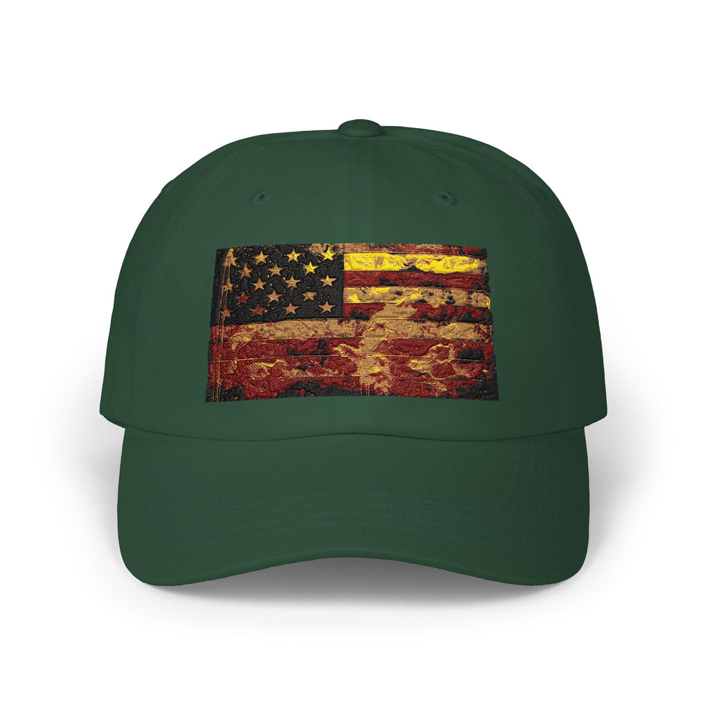 Classic Dad Cap — Distressed American Flag Embroidered Hat