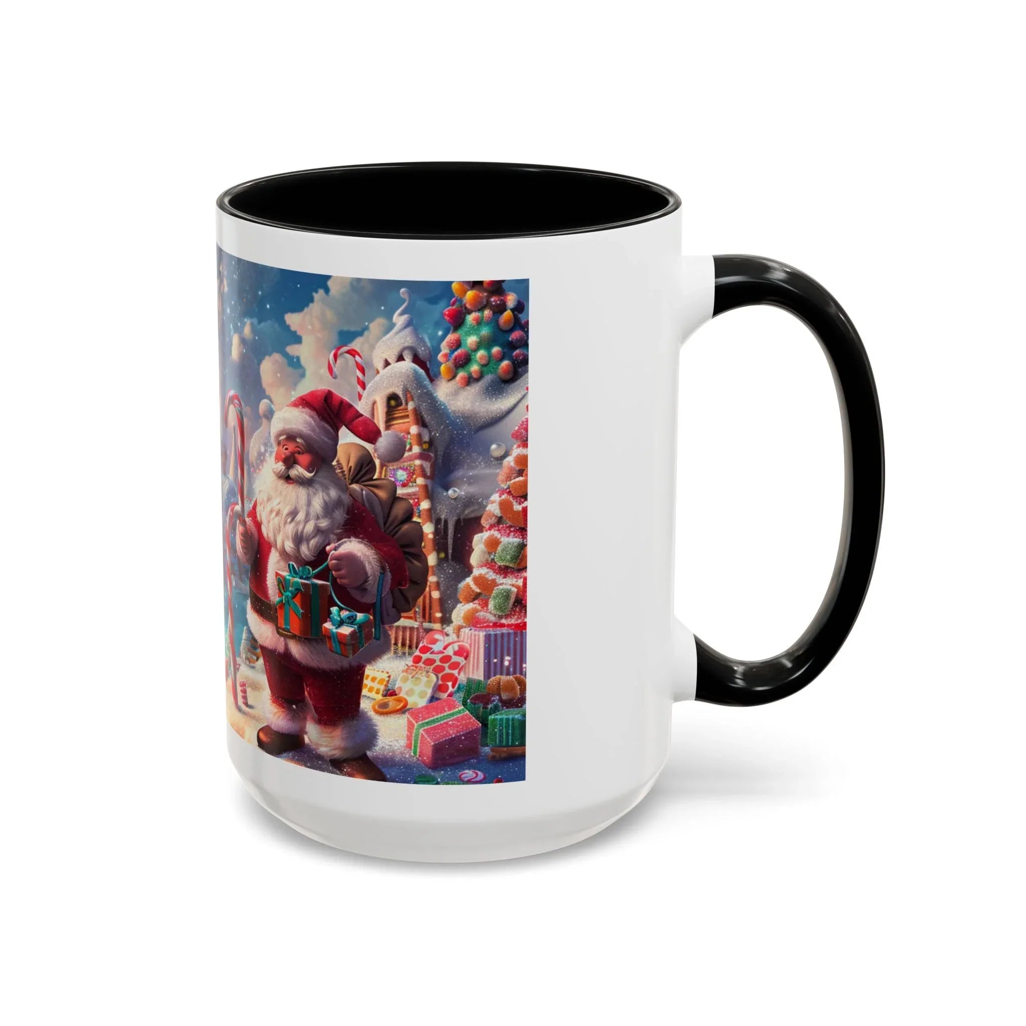 Festive Santa Accent Coffee Mug, Christmas Gift, Holiday Decor, Winter Wonderland, Hot Cocoa Mug, Seasonal Drinkware - 250 USA Celebration