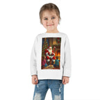 Christmas Santa Toddler Long Sleeve Tee, Holiday Shirt for Kids, Festive Outfit, Winter Apparel, Cute Christmas Gift, Family Photoshoot - 250 USA Celebration