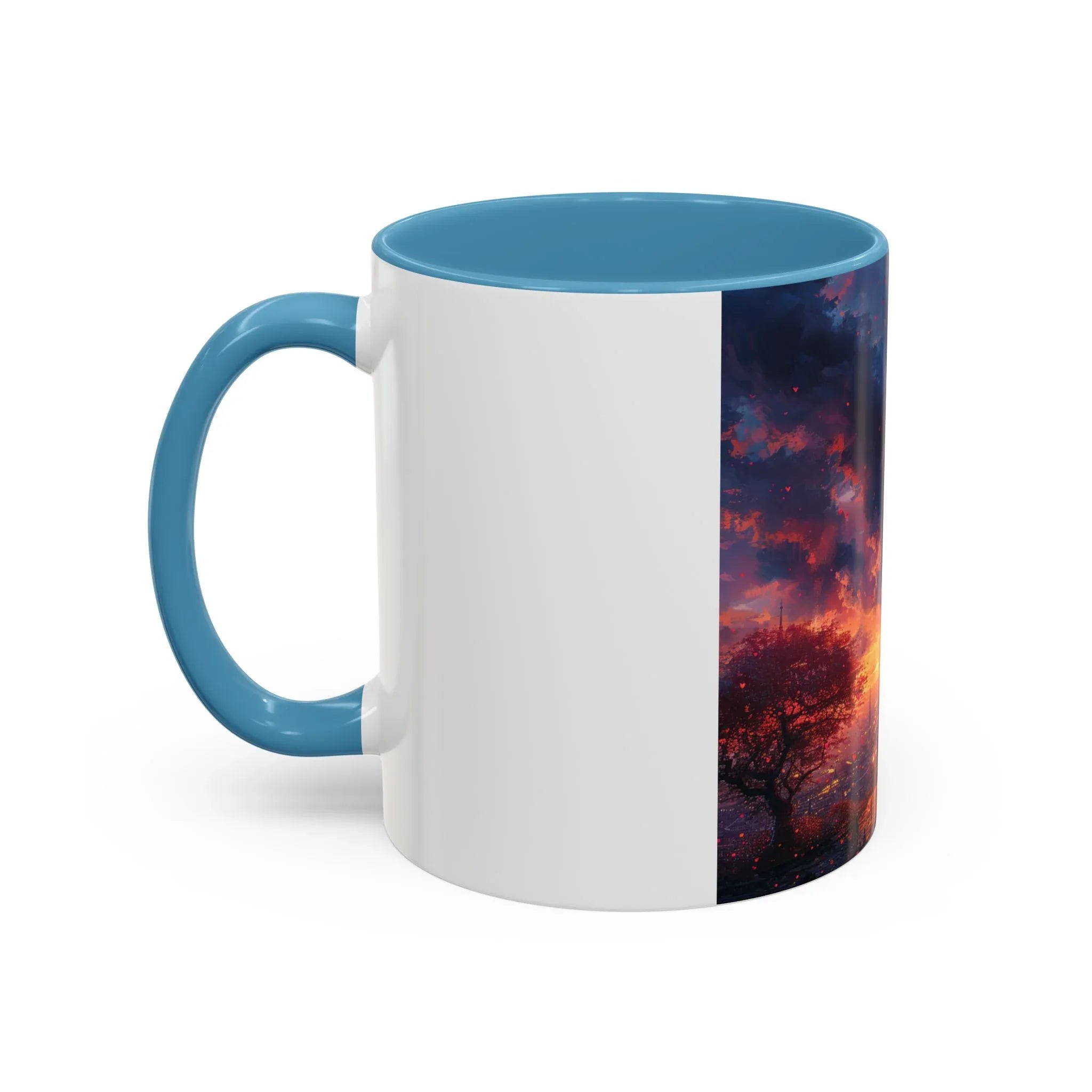 Romantic Sunset Coffee Mug, Love Gift Couples, Heart Design, Cozy Gift for Friends, Coffee Lover Gift, Valentine's Day Women's Merchandise - 250 USA Celebration