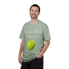 Focus Wins Matches Tennis Ball T-shirt | Tennis Graphic Tee - 250 USA Celebration