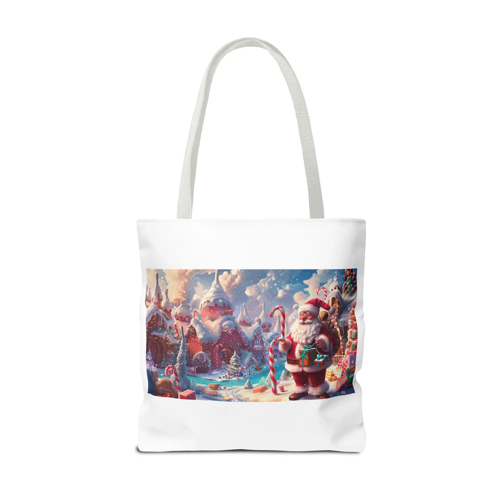 Santa Claus Holiday Tote Bag, AOP Printing, Christmas Gift Bag, Festive Shopping Tote, Fun Winter Accessories, Unique Holiday Item - 250 USA Celebration