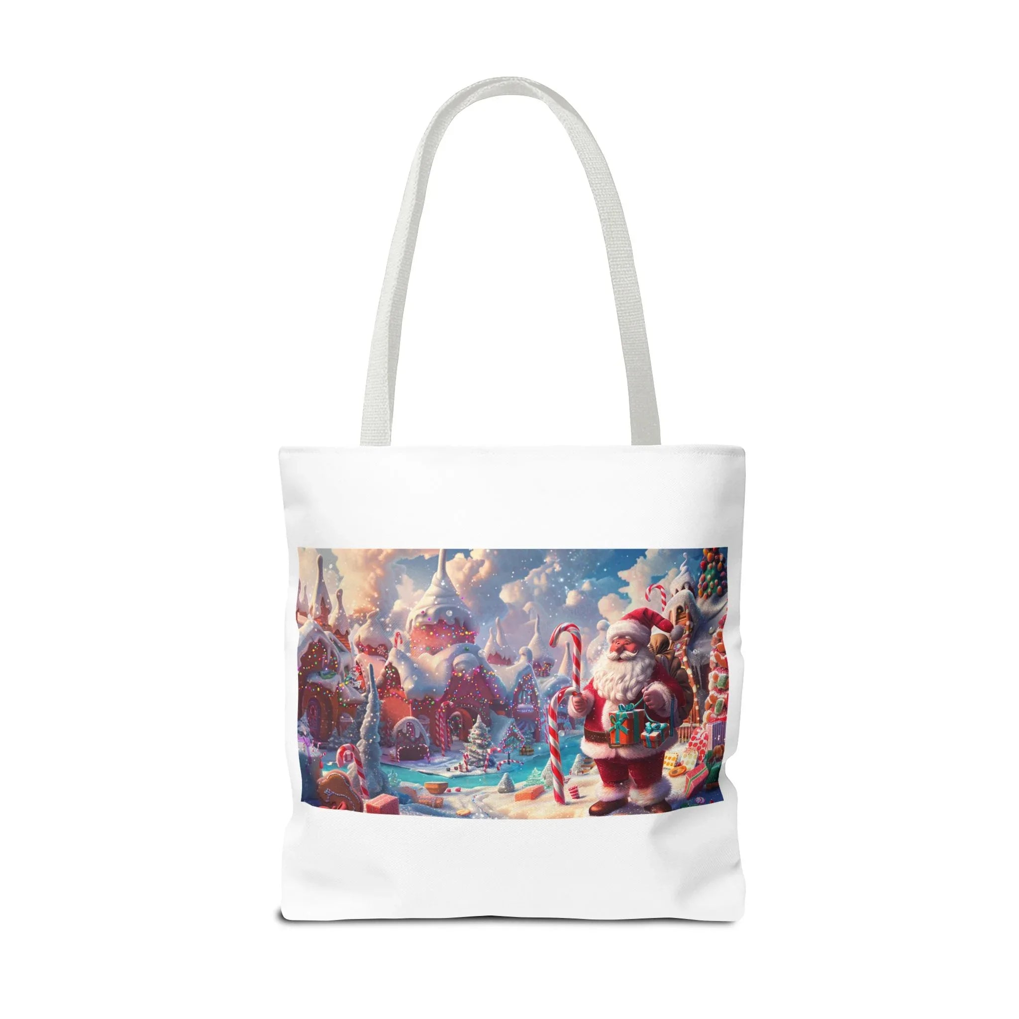 Santa Claus Holiday Tote Bag, AOP Printing, Christmas Gift Bag, Festive Shopping Tote, Fun Winter Accessories, Unique Holiday Item - 250 USA Celebration