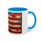 Colorful Mugs (11oz, 15oz), American Flag, Patriotic Flag coffee cup