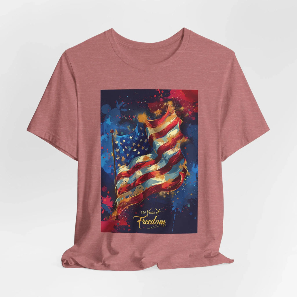 Patriotic Freedom Tee, Unisex Jersey Short Sleeve Tee, American Flag Shirt, Fourth of July Apparel, Independence Day Outfit, Gift for [...] - 250 USA Celebration