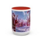 Festive Santa Candy Wonderland Mug | Holiday Santa Claus Candy Cane Forest - 250 USA Celebration