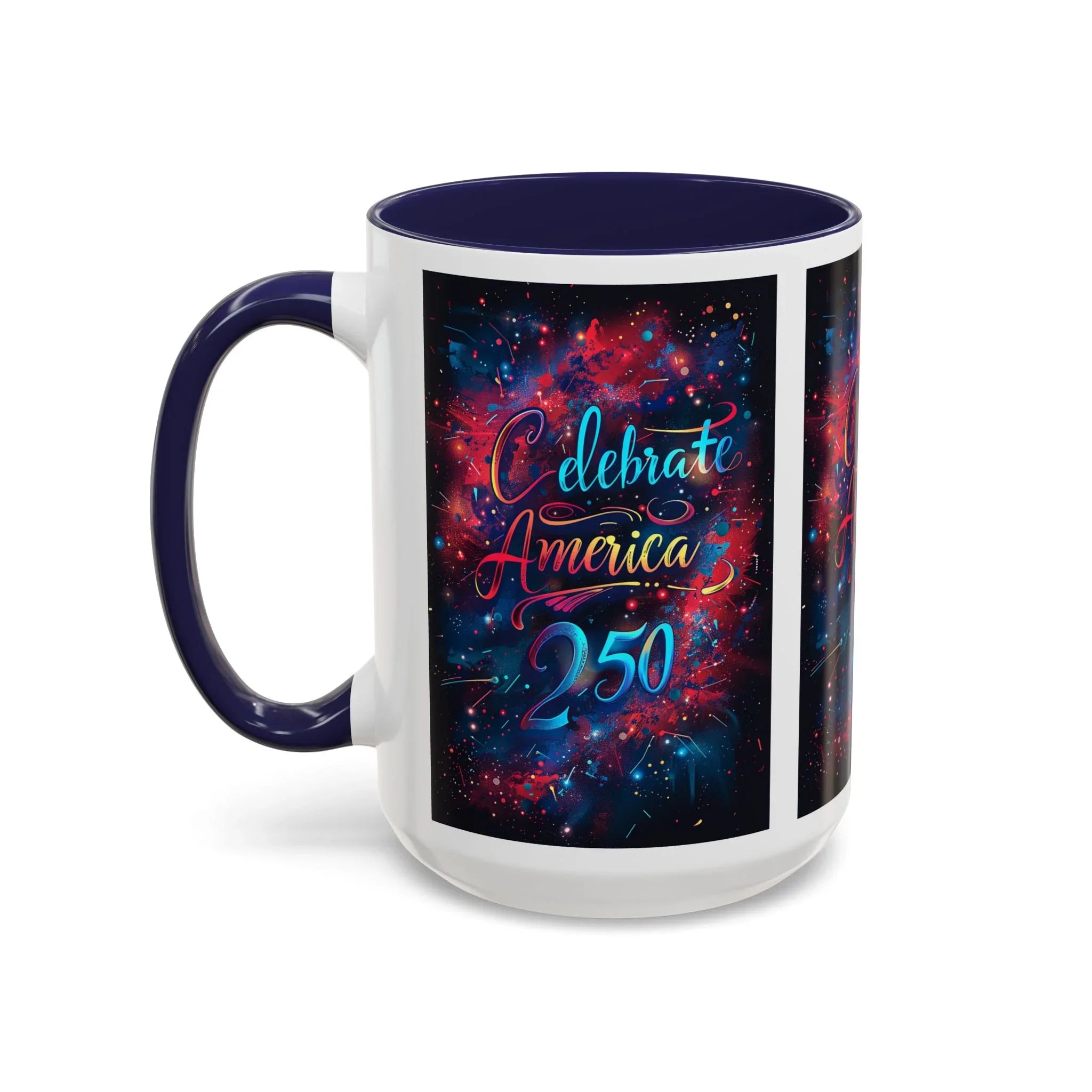 Celebrate America 250 Mug | Accent Coffee Mug 11oz 15oz - 250 USA Celebration