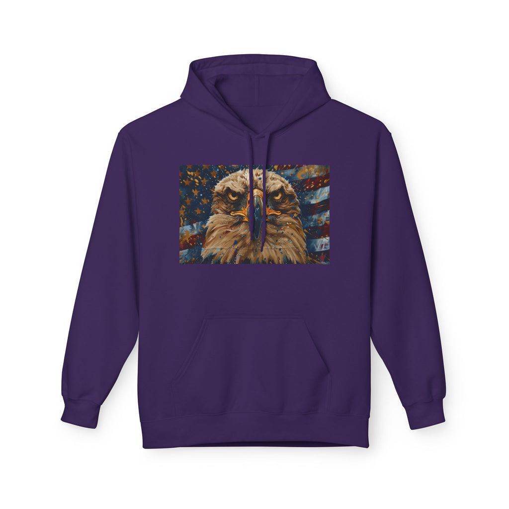Patriotic Eagle Hoodie — American Flag Bald Eagle with "1776 - 2026" Back Print