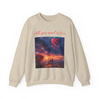 Love-themed Crewneck Sweatshirt, Valentines Day Sweatshirt, Heart Design Apparel, Valentine's Gift, Valentine's Day Women's Merchandise - 250 USA Celebration