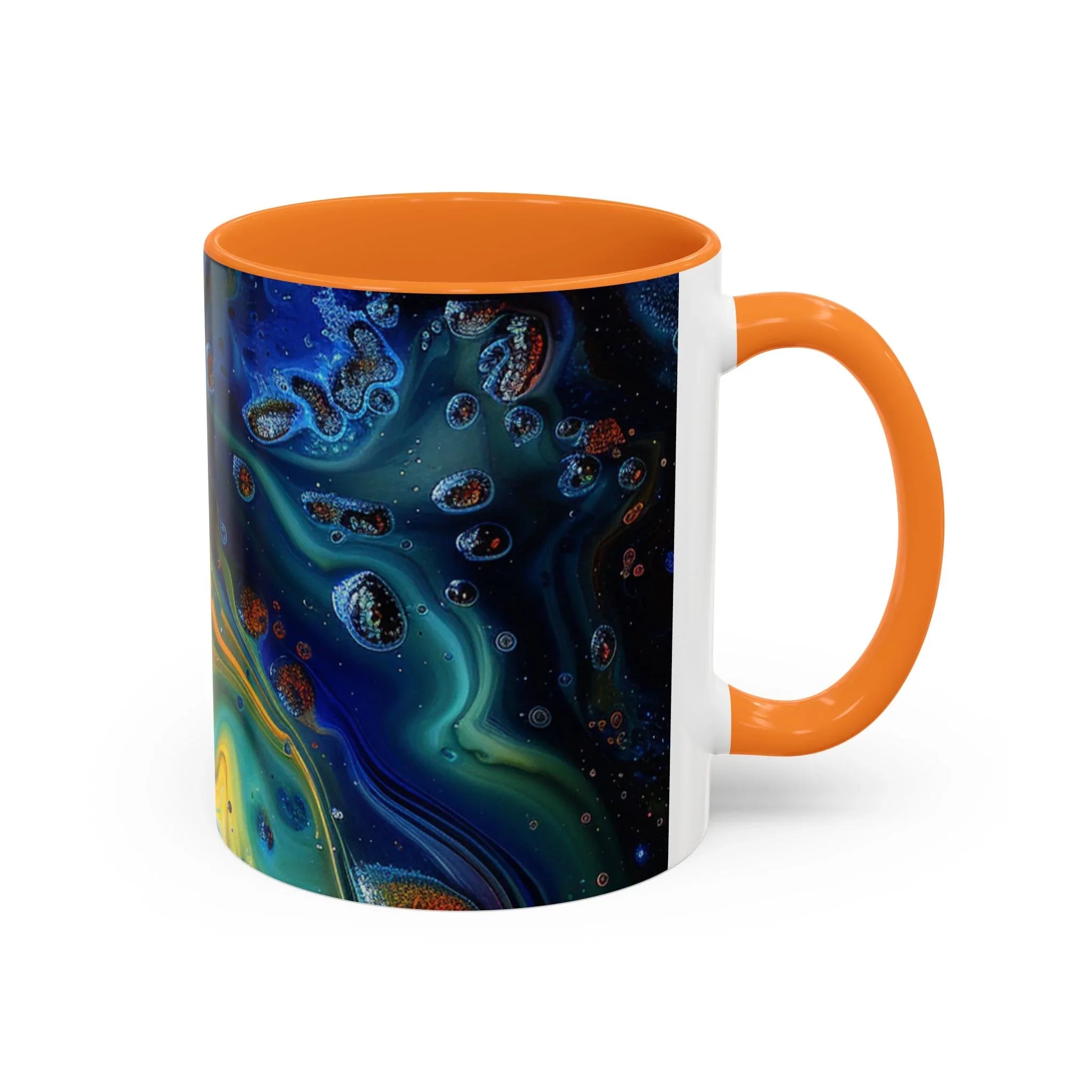 Colorful Mugs (11oz, 15oz) Intense abstract oil splat- coffee cup - 250 USA Celebration