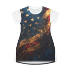 Patriotic Starry Flag T-Shirt Dress