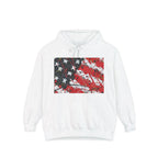 Distressed American Flag Hoodie | Patriotic Stars Stripes Sweatshirt - 250 USA Celebration