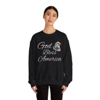 God Bless America eagle graphic Sweatshirt | patriotic USA flag-inspired design - 250 USA Celebration