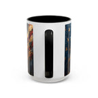 Distressed American Flag Accent Coffee Mug | 11oz 15oz - 250 USA Celebration