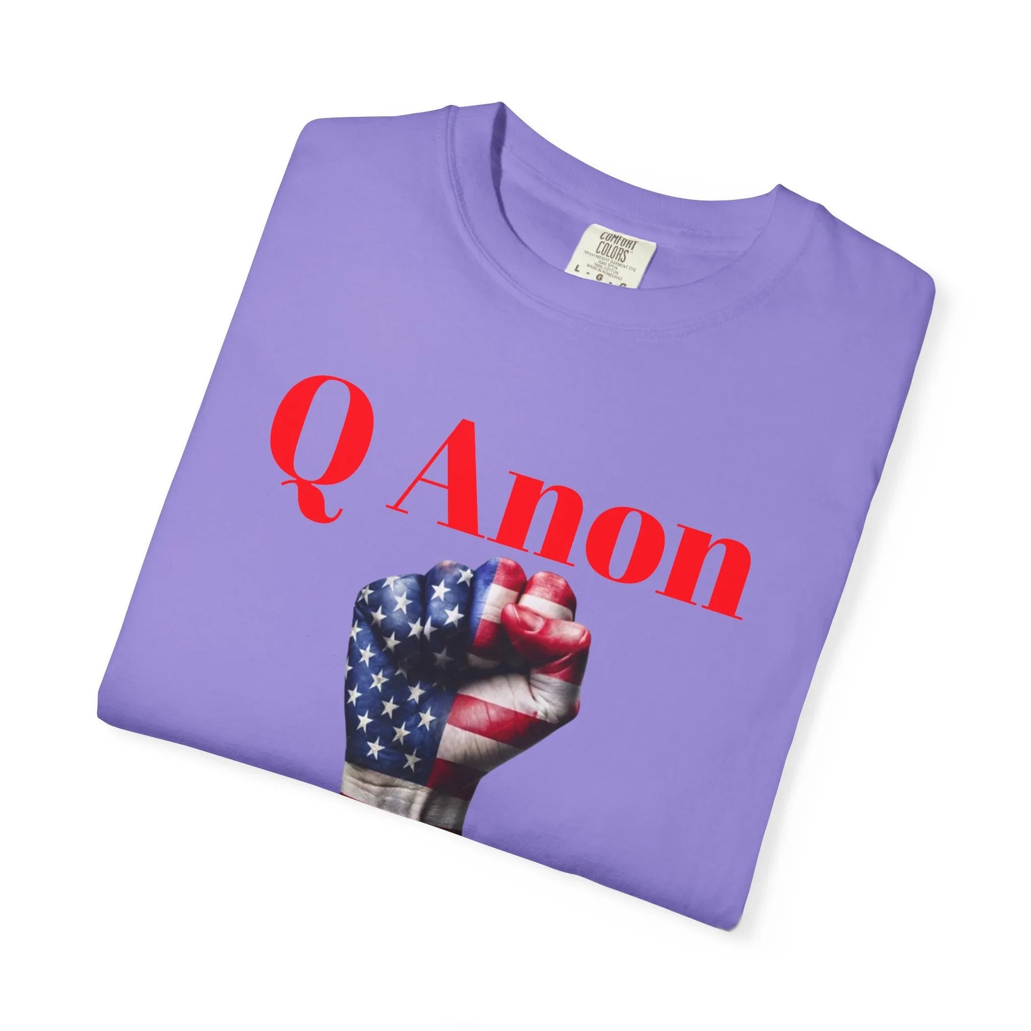 Q Anon Fist T-shirt | WWG1WGA Print - 250 USA Celebration