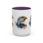 American Flag Bald Eagle Mug | Accent Coffee Mug - 250 USA Celebration