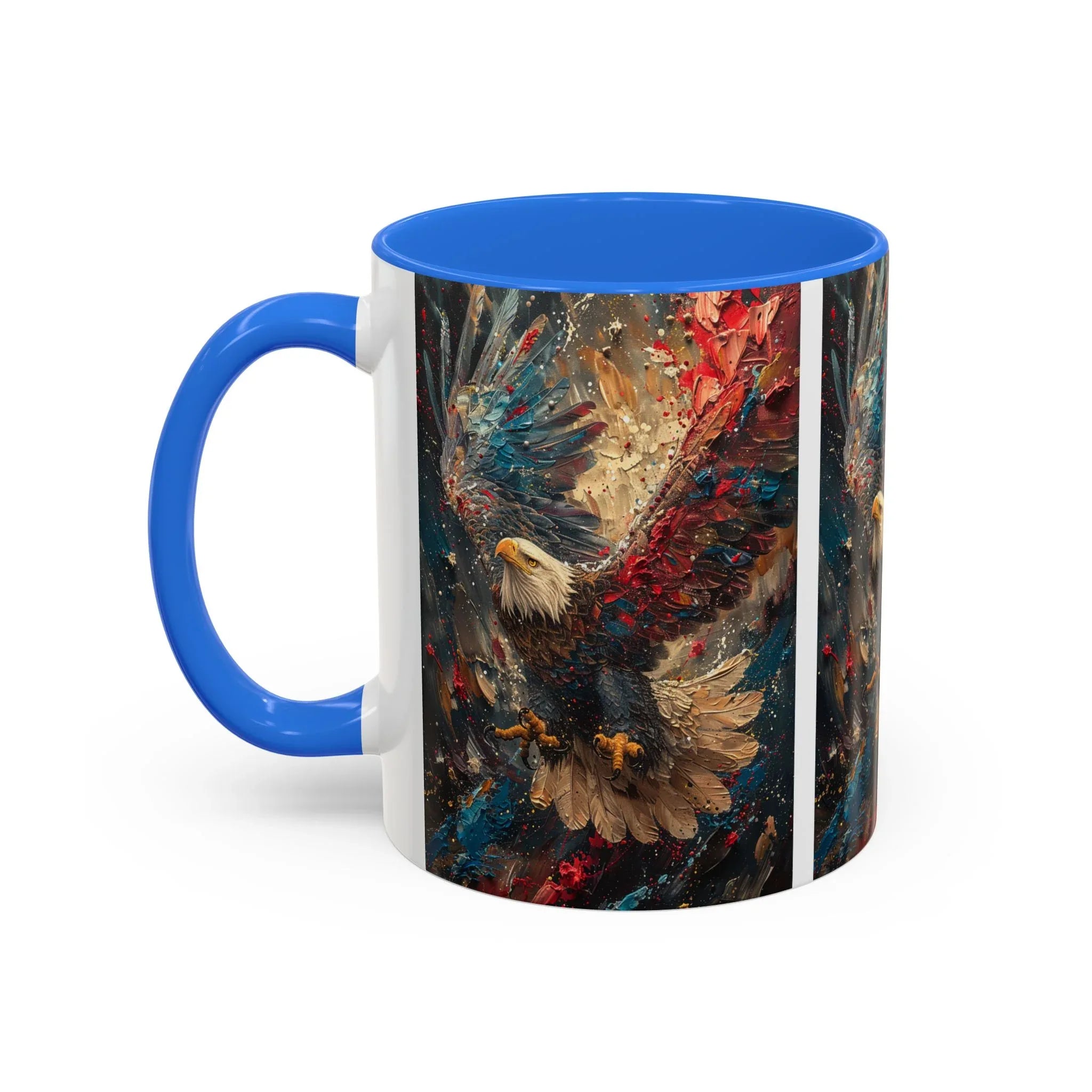 Colorful Mugs (11oz, 15oz) Patriotic Eagle Coffee Mug, American Eagle Coffee Cup - 250 USA Celebration